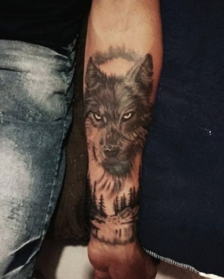 Волк на руке