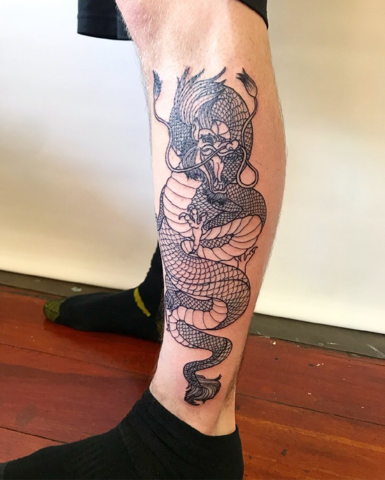 китайский дракон тату