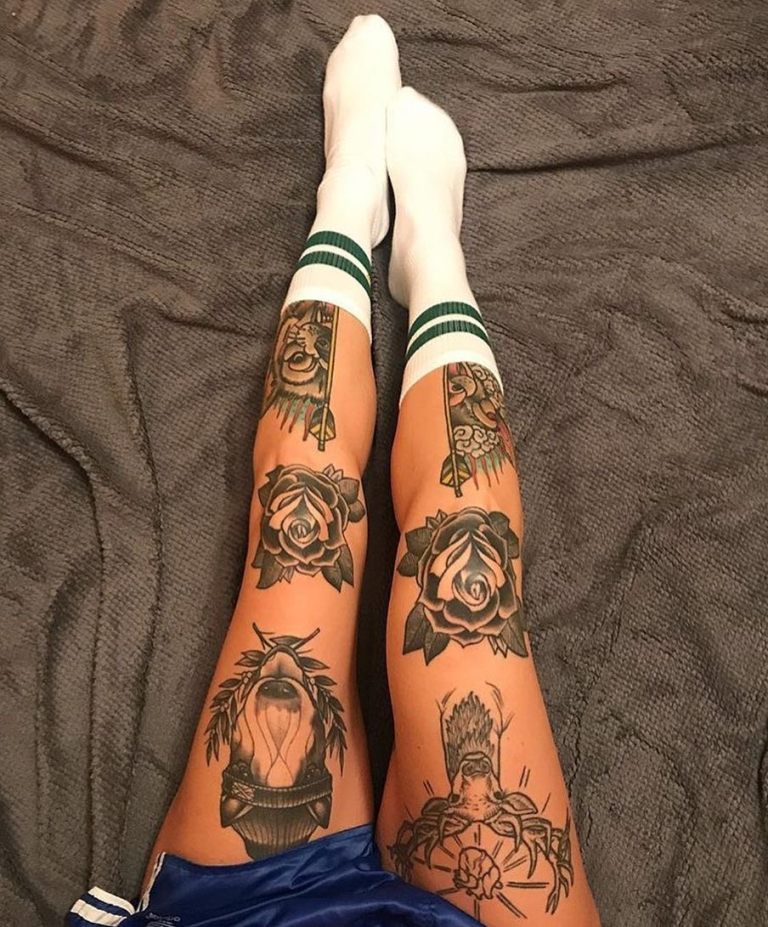 татуировки на ноге для девушек