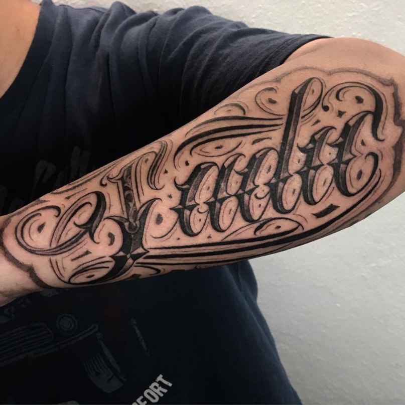 шрифты татуировок